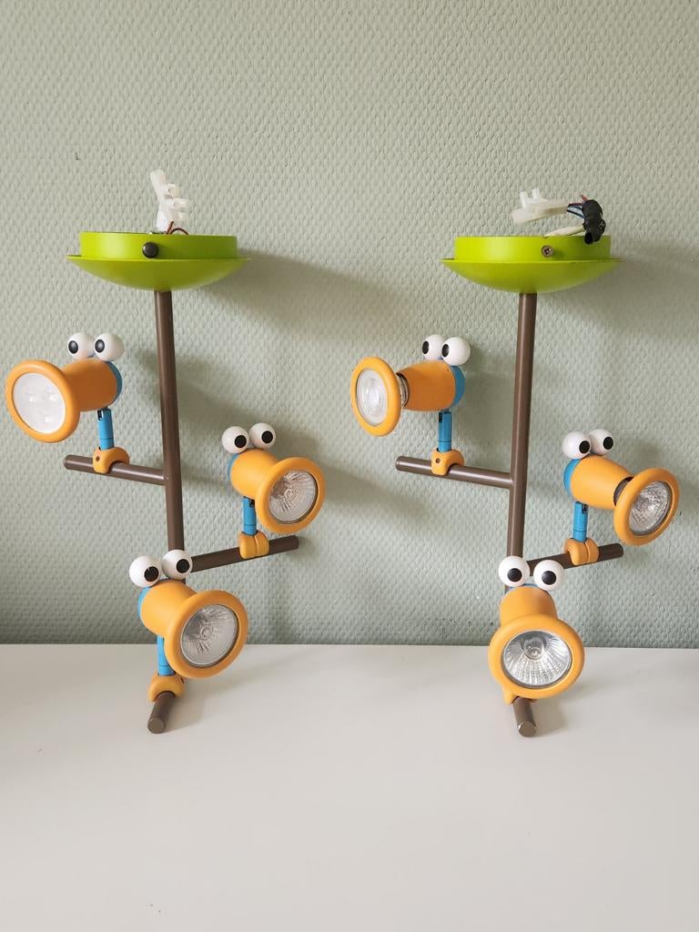 2x Massive plafondlamp spotje - vogeltjes op tak, Ophalen of Verzenden, Zo goed als nieuw, Metaal of Aluminium, Plafondspot of Wandspot