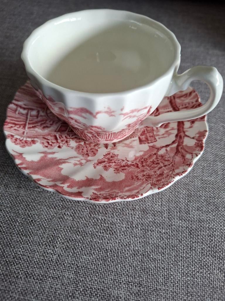 Myott Royal Mail Staffordshire Ware Kop en Schotel, Antiek en Kunst, Ophalen