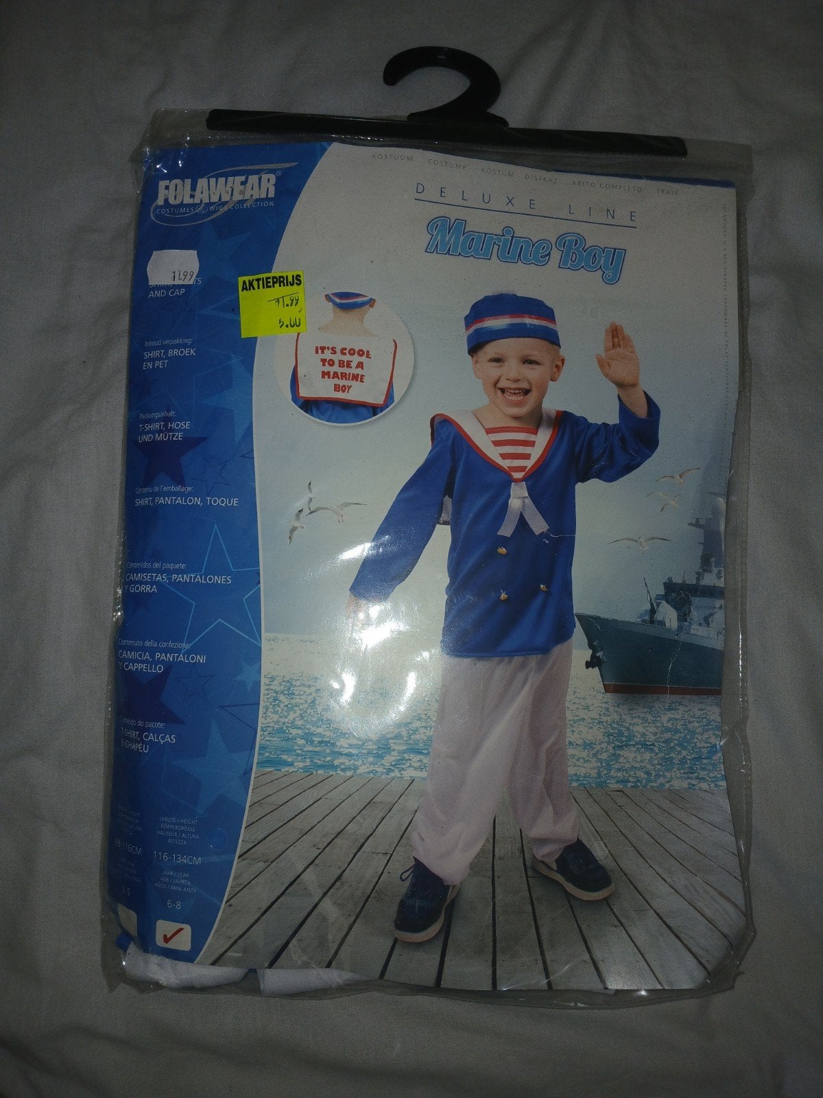 FOLAWEAR Marine Boy Matrozenpak Kinderkostuum Maat 110-116, Ophalen of Verzenden