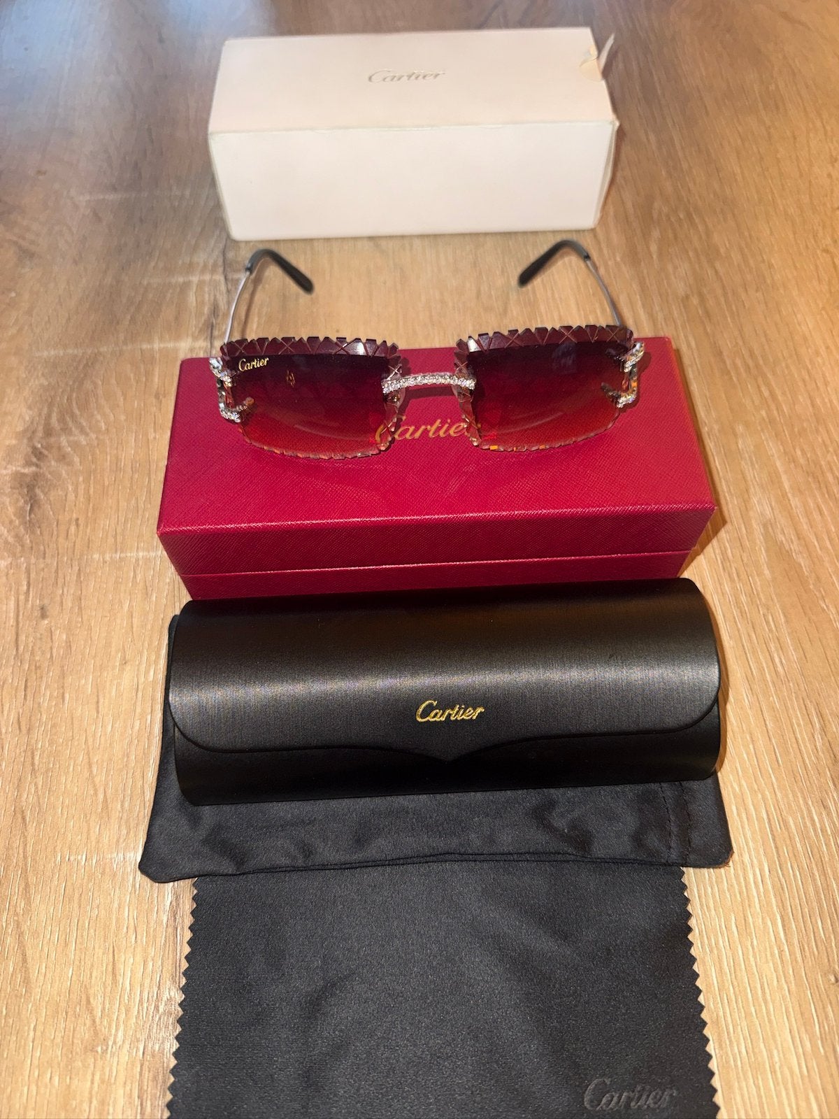 Cartier piccadilly moissanite, Sieraden, Tassen en Uiterlijk, Zonnebrillen en Brillen | Heren, Ophalen of Verzenden, Zo goed als nieuw