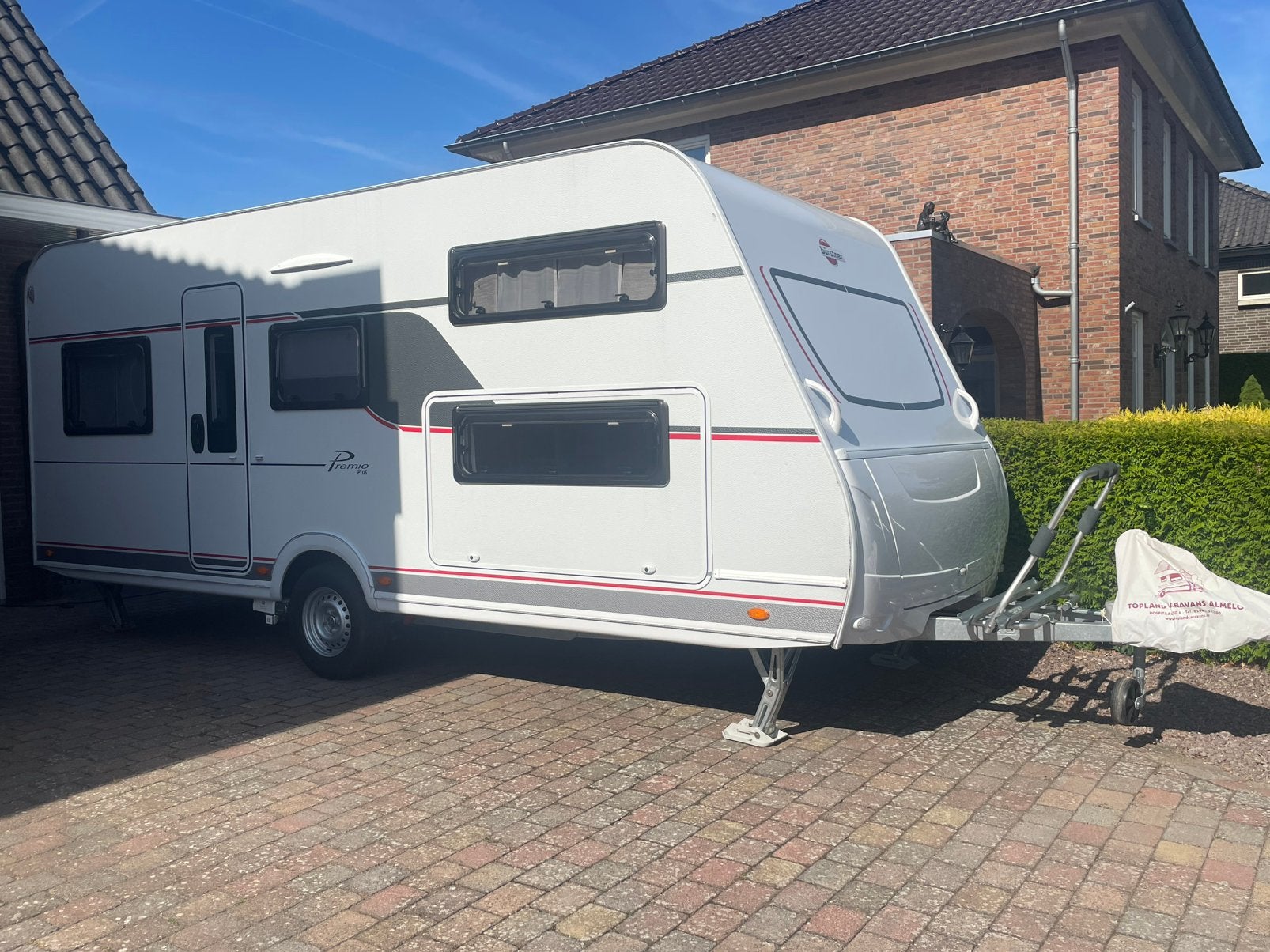 Burstner premio plus 510TK+airco/mover/voortent/fietsendrage, Rondzit, Schokbreker, Dwarsbed, Particulier