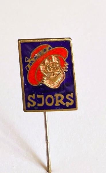 SJORS van de Rebellenclub - oude speld - emaille - 1947, Verzamelen, Verzenden, Overige figuren, Gebruikt, Overige typen