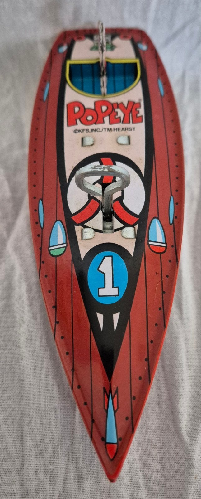 Vintage Popeye Blikken Speedboot - Opwindbaar Speelgoed, Ophalen of Verzenden, Nieuw