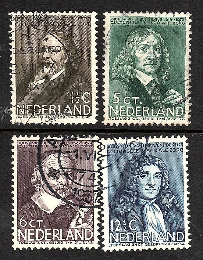 854 nvph 296-299 zomerzegels 1937 gebruikt zie scan., Postzegels en Munten, Postzegels | Nederland, Ophalen of Verzenden, T/m 1940