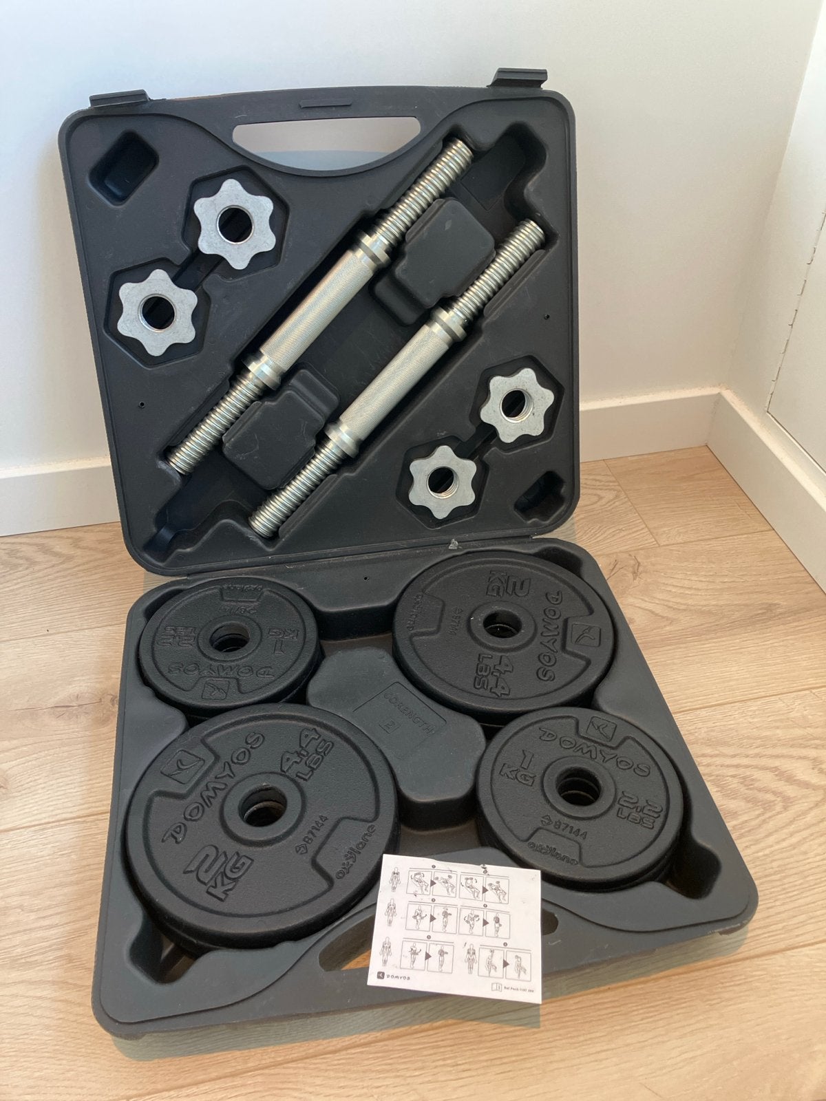 Dumbbellset Domyos (Decathlon) - 20 kg, Ophalen, Gebruikt, Armen, Halterset