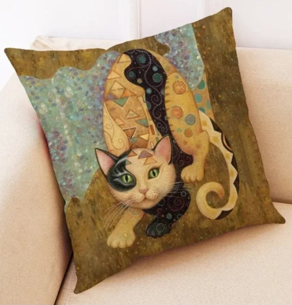 Nieuw, kussenhoezen, 45-45 cm. Poezen, zwart oog, ect. Blin, Ophalen of Verzenden, Nieuw, Overige kleuren, Vierkant