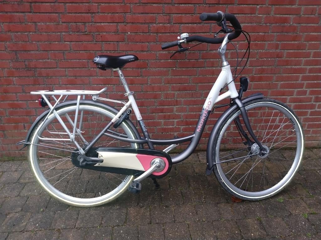 moederfiets Montego met fietsstoeltje en windscherm, Fietsen en Brommers, Fietsen | Dames | Moederfietsen, Ophalen, Gebruikt, Versnellingen
