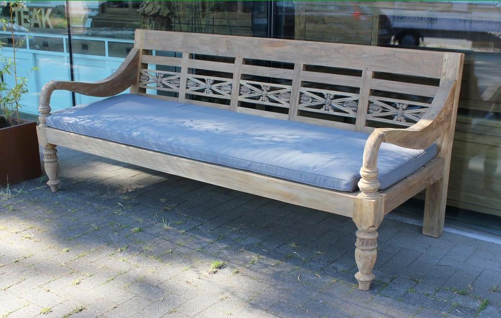 Nieuwe teak tuinmeubelen - tuinbank / stationsbank bij TEAK2, Ophalen of Verzenden, Nieuw, Teakhout