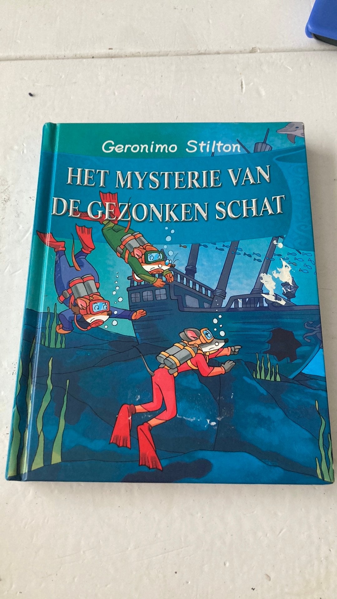 Geronimo Stilton - Het mysterie van de gezonken schat, Fictie algemeen, Geronimo Stilton, Ophalen of Verzenden, Zo goed als nieuw