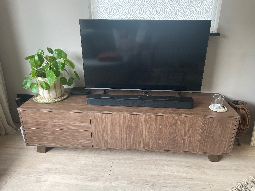 TV Meubel, Ophalen, 150 tot 200 cm, Zo goed als nieuw, Minder dan 100 cm