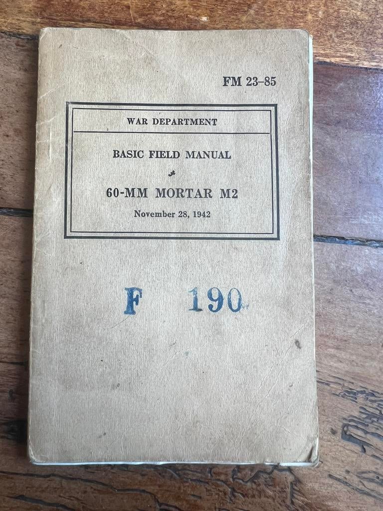 WO2 Amerikaans 60 mm mortier mortar voorschrift airborne, Ophalen of Verzenden, Duitsland