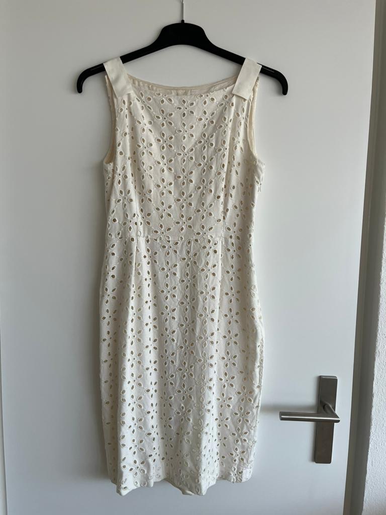 Zara Woman | Crèmekleurige jurk | Maat L| Rayon & katoen, Kleding | Dames, Jurken, Overige kleuren, Maat 42/44 (L), Ophalen of Verzenden