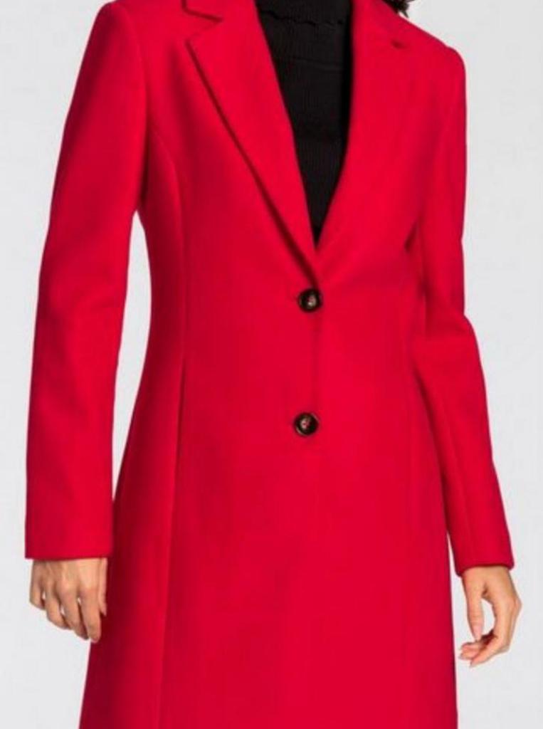 Elegante wollen jas in rood of beige 25€  maat 42 2 stuks, Ophalen of Verzenden, Zo goed als nieuw, Maat 42/44 (L), Rood