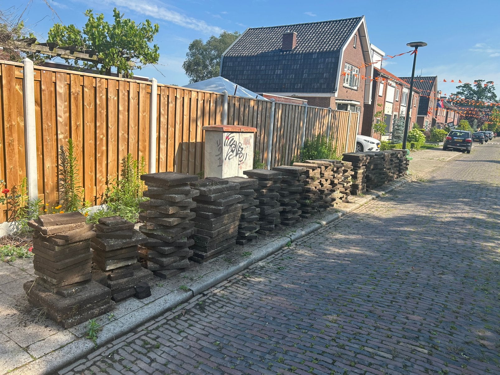 Gratis Grindtefels, Tuin en Terras, Ophalen, Gebruikt, 10 m² of meer, Grind