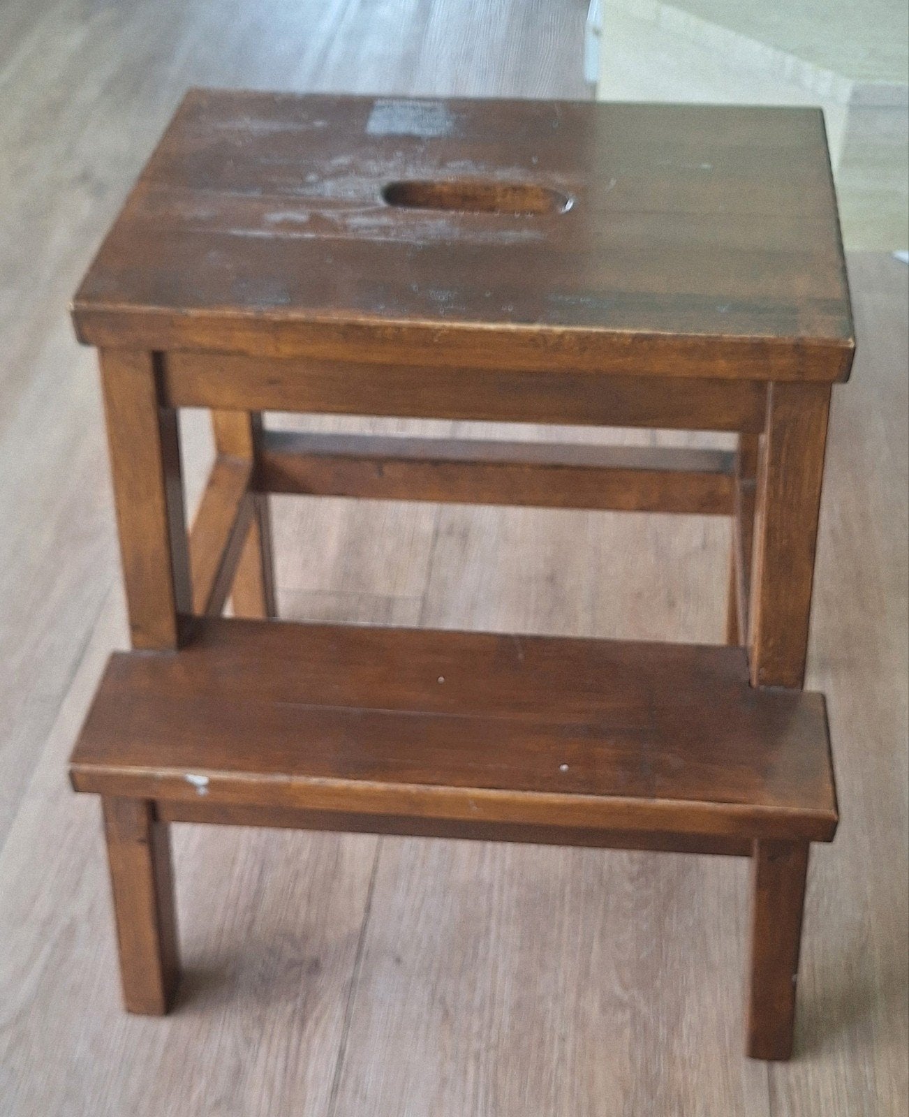 Ikea BEKVÄM Opstapje / kruk, acacia, zware uitvoering, Ophalen, Gebruikt