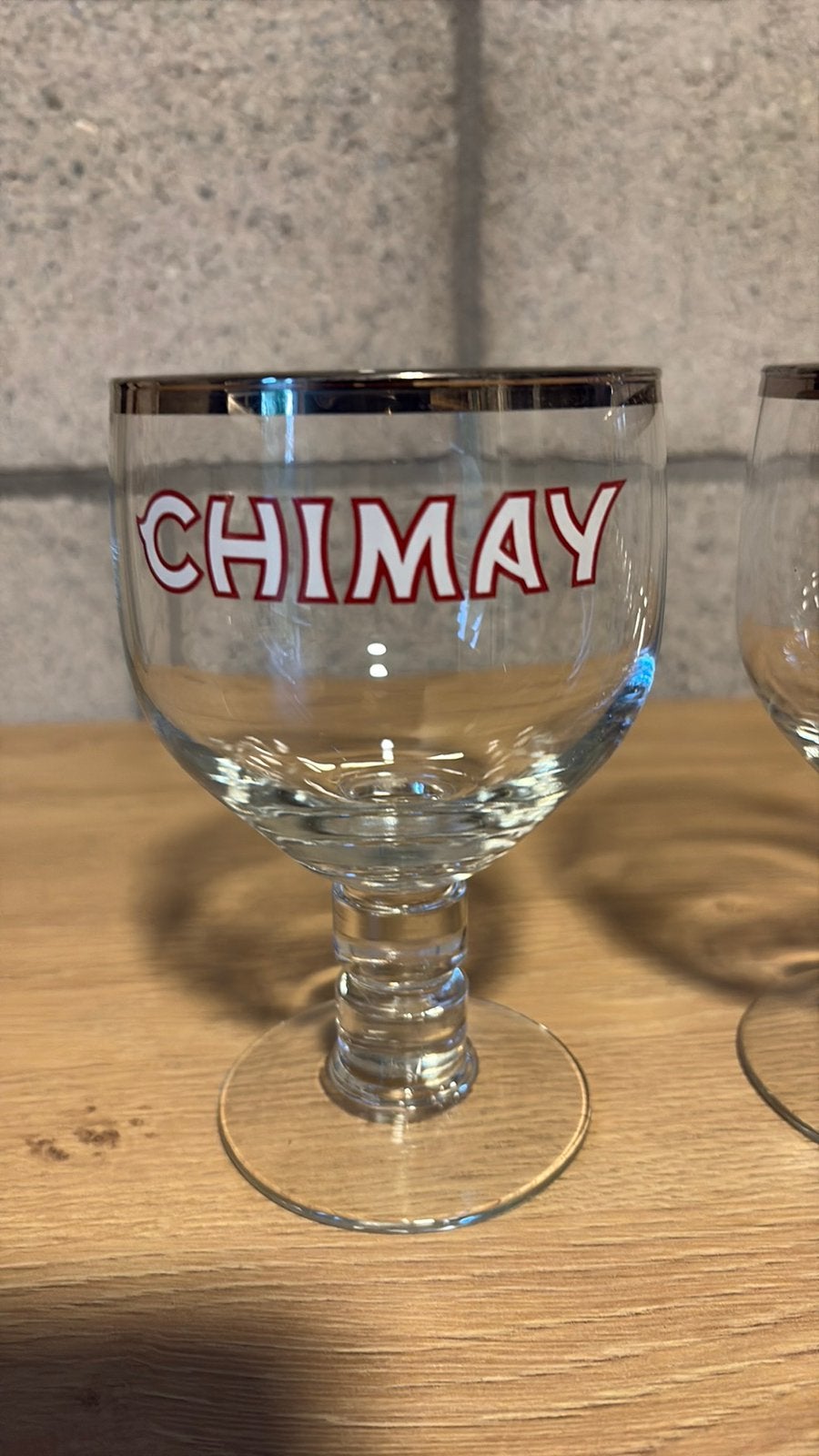4x Originele Chimay-kelkglazen - NOS - Nieuw in doos, Verzamelen, Ophalen of Verzenden, Nieuw, Bierglas