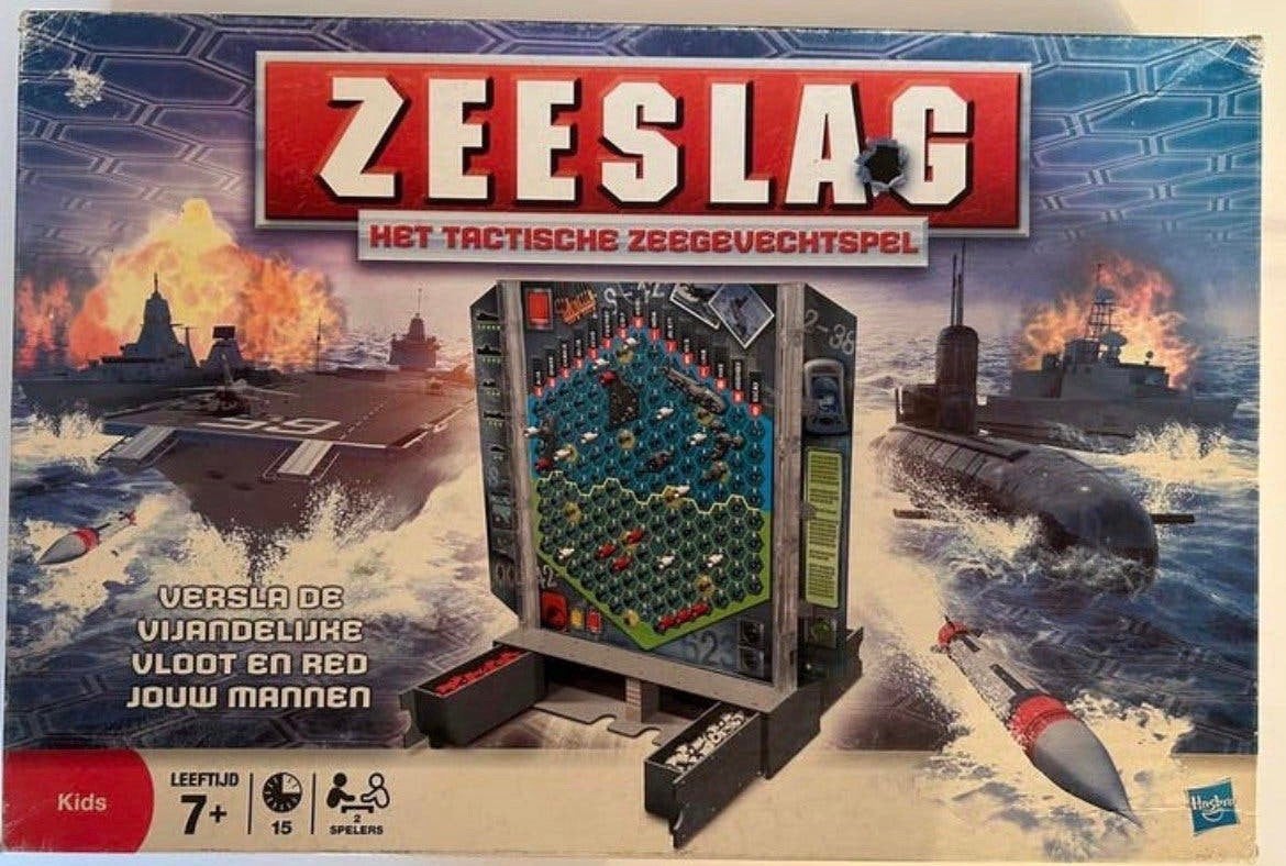 Zeeslag: Het tactische Zeegevechtspel MB Spellen - Compleet, Een of twee spelers, Ophalen of Verzenden, Zo goed als nieuw
