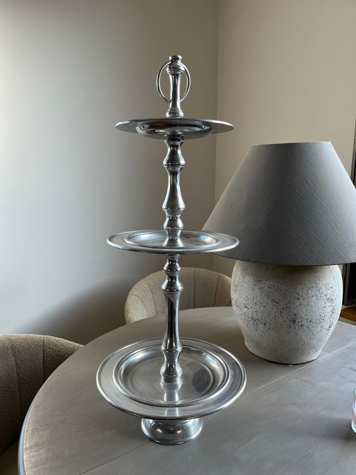 Elegante 3-laags etagere van metaal, Ophalen, Etagère, Demontabel, Metaal