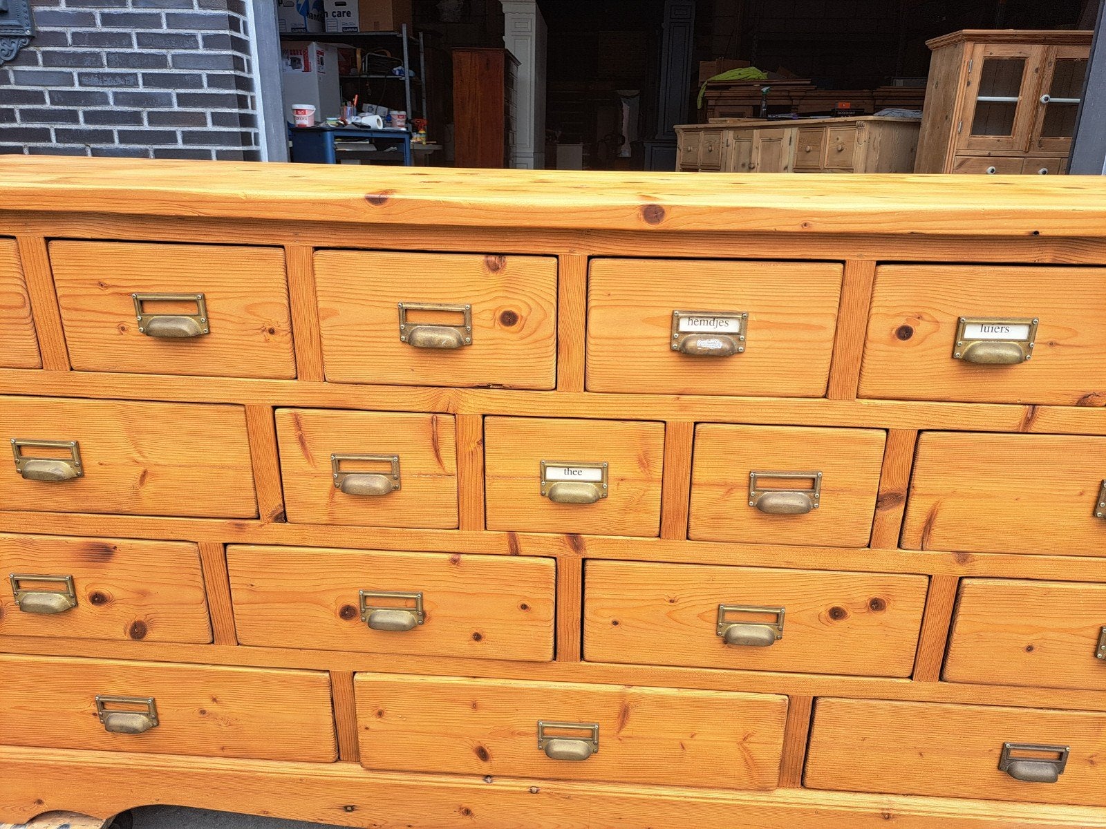 Grenen ladekast commode refurbished gratis bezorging regio, Ophalen, R.kooij65@gmail.com, Gebruikt, 5 laden of meer
