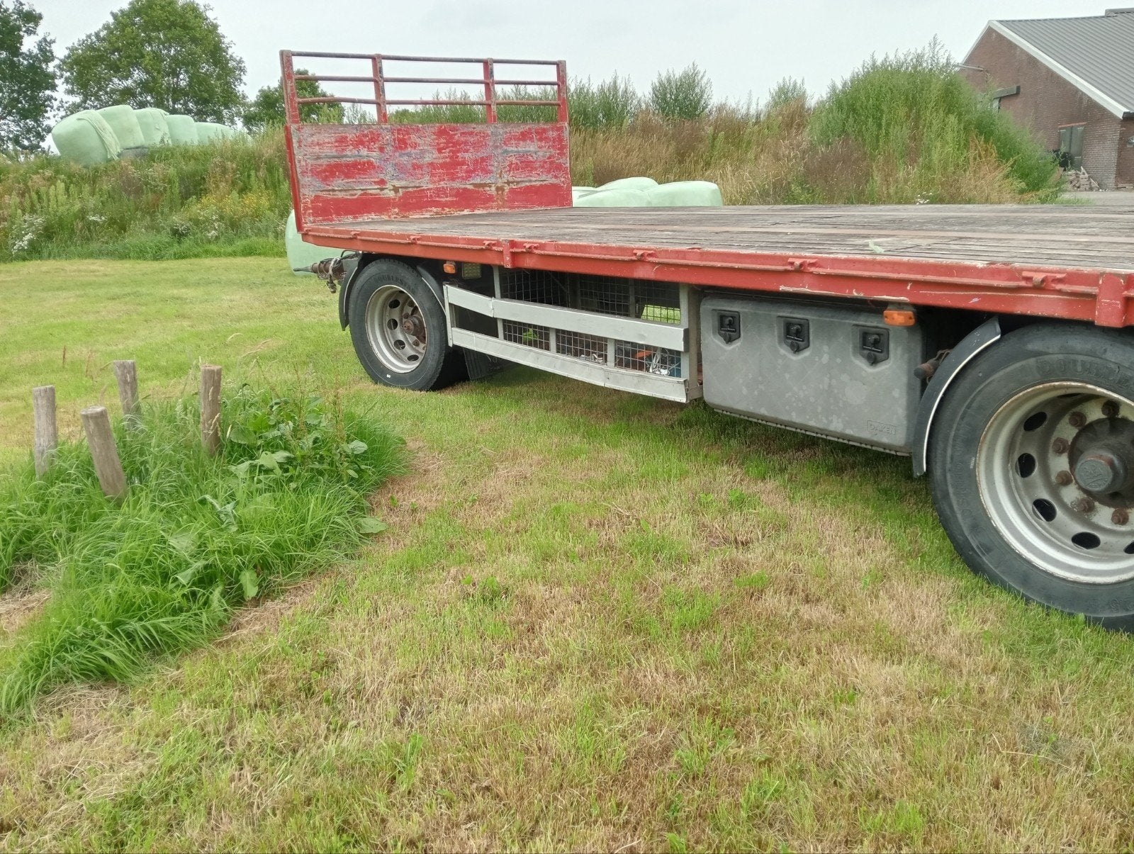 Te koop, Platte kar., 100 liter of meer, Ophalen of Verzenden, Transportkar