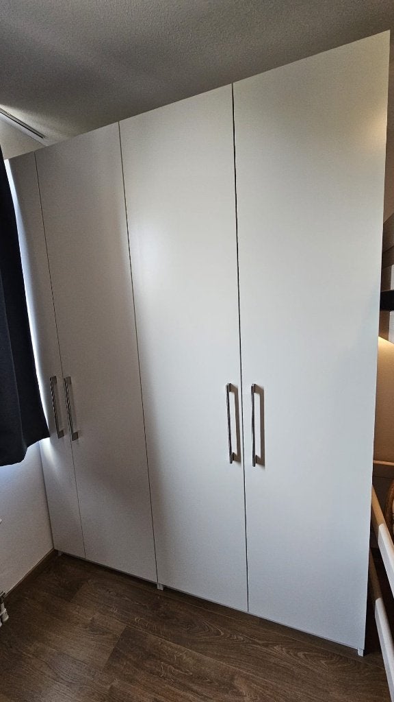Ikea pax kast 175x58x236 wit met lades, leg- en hanggedeelte, Overige materialen, Gebruikt, 200 cm of meer, 150 tot 200 cm