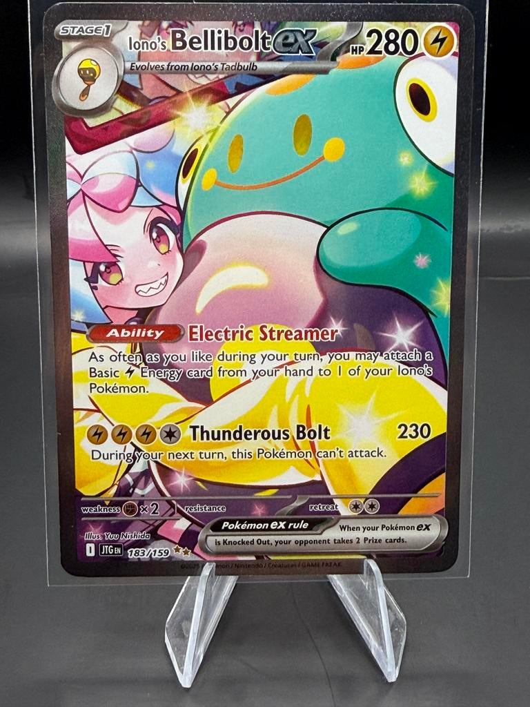 Iono's Bellibolt ex 183/159 - Pokémon Scarlet & Violet, Ophalen of Verzenden, Zo goed als nieuw, Losse kaart