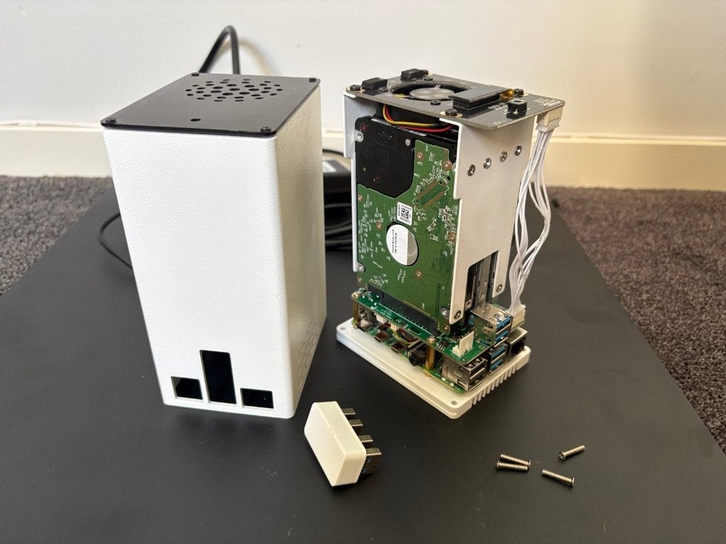 Raspberry Pi 4 NAS-behuizing Radxa Quad SATA HAT kit, Ophalen of Verzenden, Gebruikt