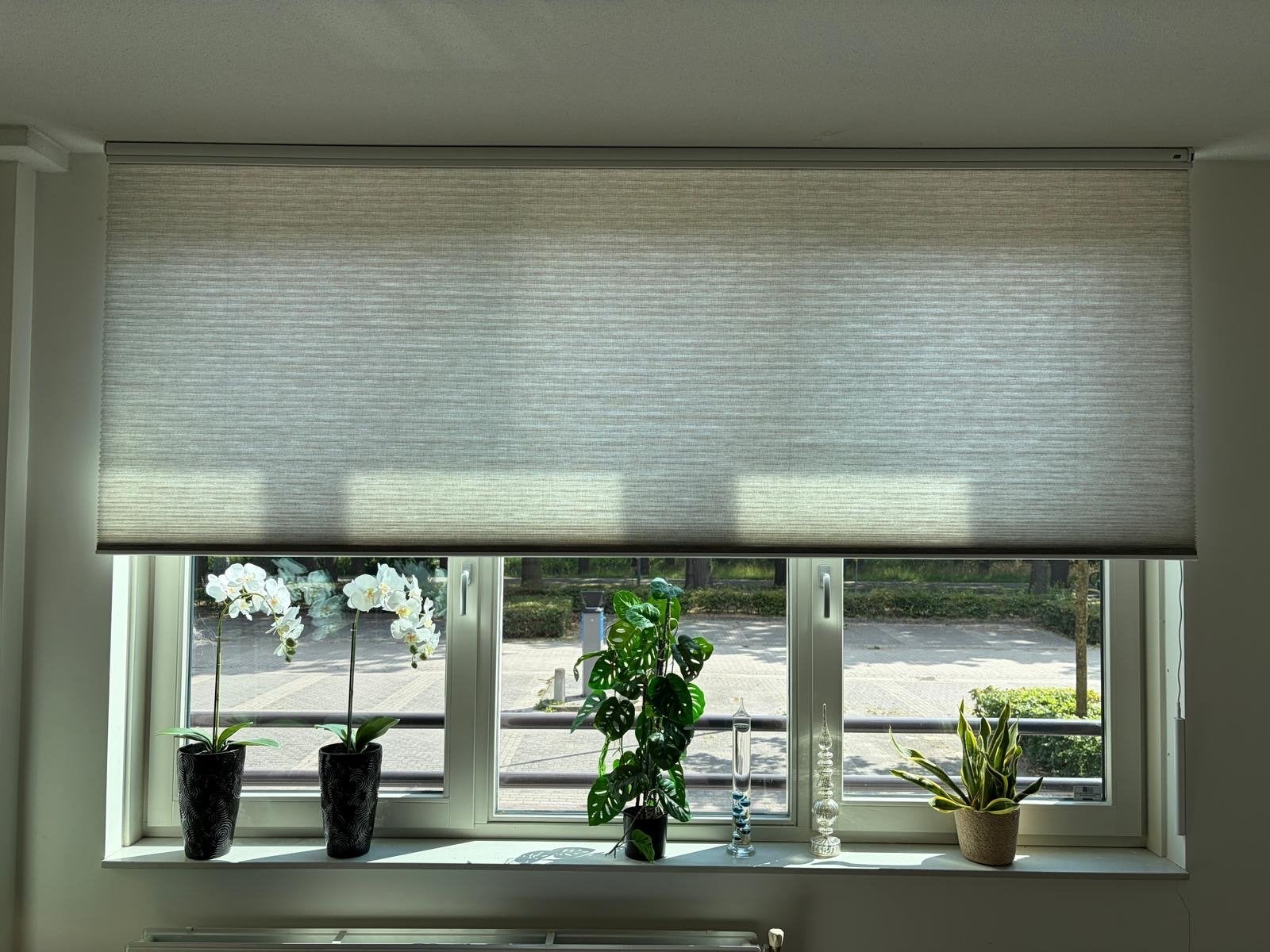 Luxaflex Plisségordijn Elektrisch - 286x190 cm, Luxaflex, Ophalen, Zo goed als nieuw, Plisségordijn