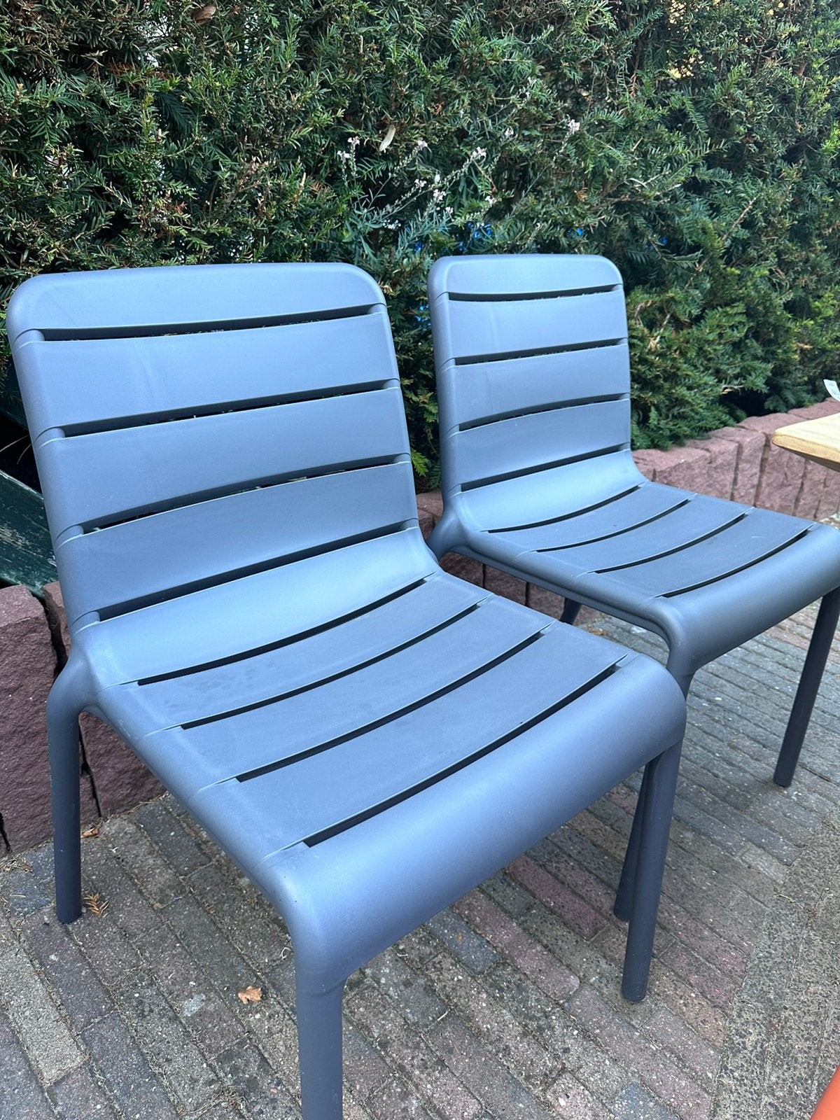 Kees Smit - 2x forza narni tuinstoel, charcoal (antraciet), Tuin en Terras, Ophalen, Zo goed als nieuw, Aluminium, Stapelbaar