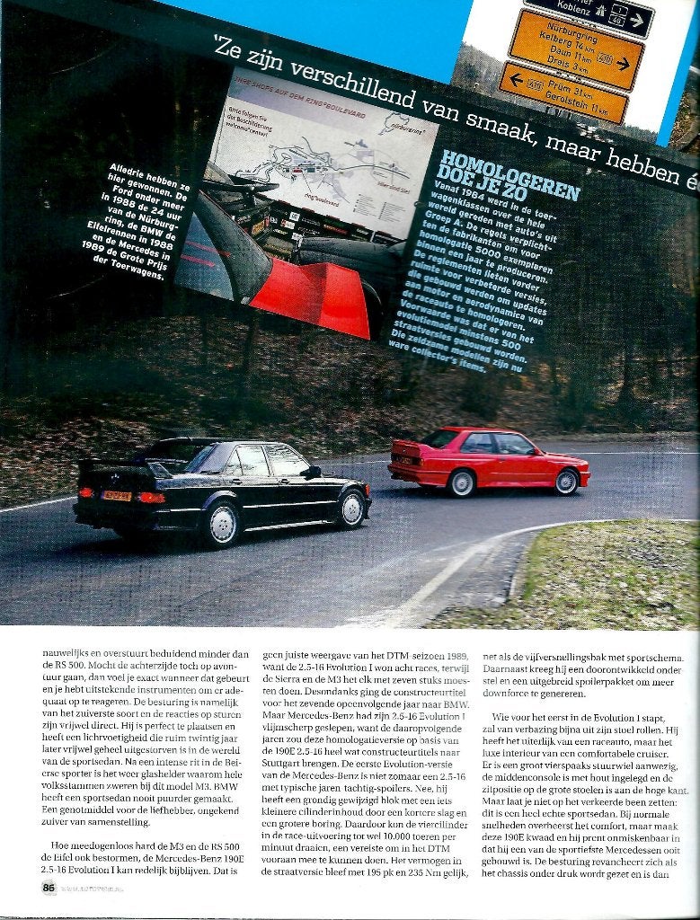 Autovisie BMW M3,Mercedes 190E 2.5-16,Sierra RS 500 Cosworth, Boeken, Ophalen of Verzenden, Gelezen, Honda