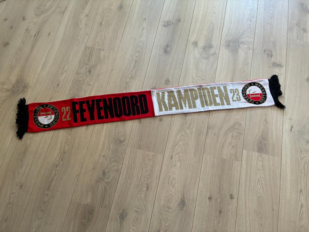 sjaal Feyenoord kampioen 22/23, Verzamelen, Sportartikelen en Voetbal, Ophalen of Verzenden, Zo goed als nieuw, Feyenoord, Vaantje of Sjaal