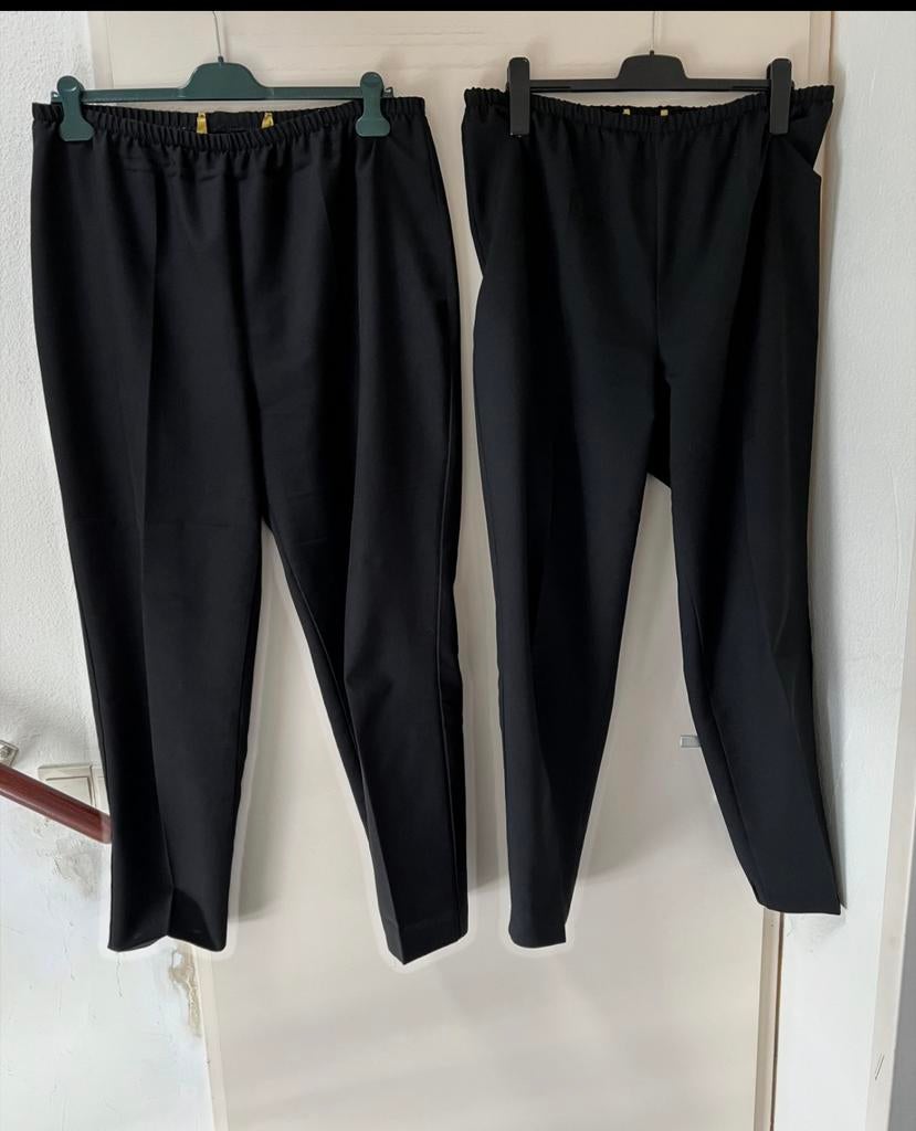 2x zwarte broeken. Maat 54, Zwart, Maat 46/48 (XL) of groter, Ophalen of Verzenden, Lang