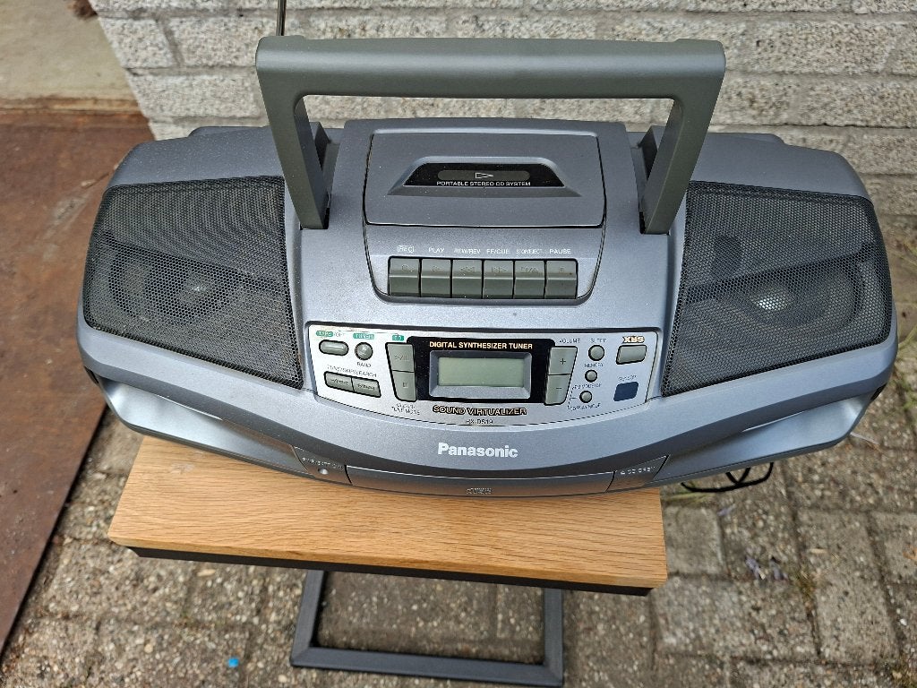 vintage radio cd en cassettedeck panasonic, Ophalen of Verzenden, Gebruikt, Overige typen, Met cd-speler