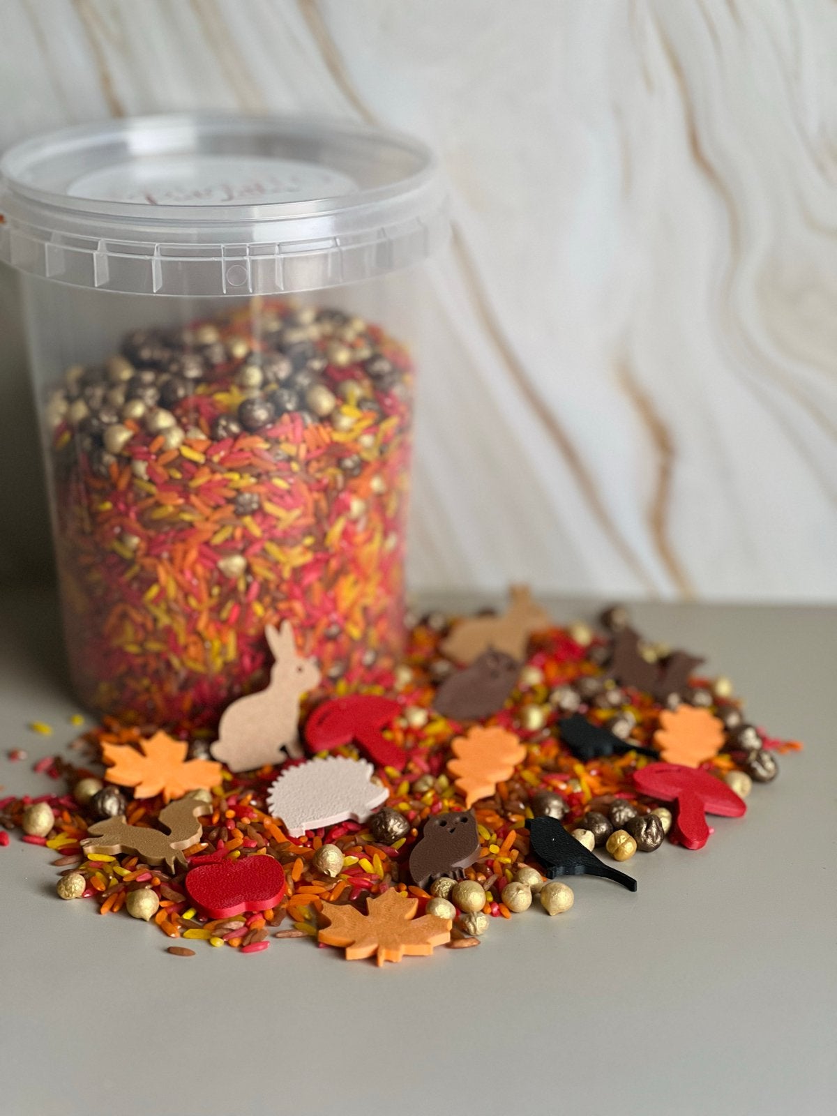 Speelrijst mix herfst - Sensorisch speelgoed, Ophalen of Verzenden, Nieuw, Knutselen