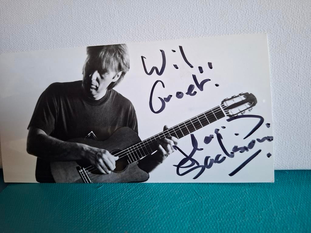 HARRIE SACKSIONI GITARIST, Verzamelen, Verzenden, Zo goed als nieuw, Foto of Kaart, Gesigneerd