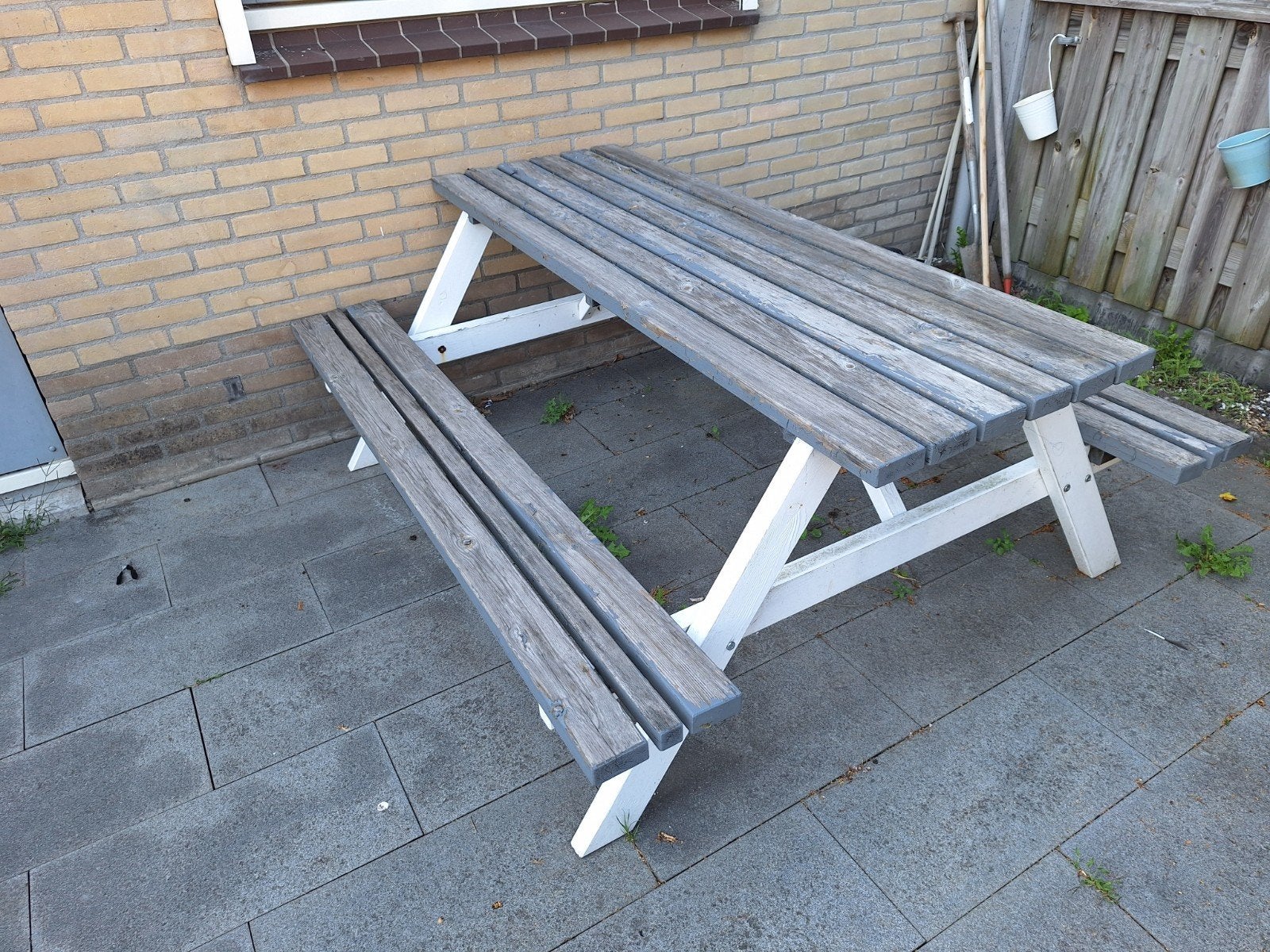 Picknick bank 180x155, Ophalen, Rechthoekig, Hout