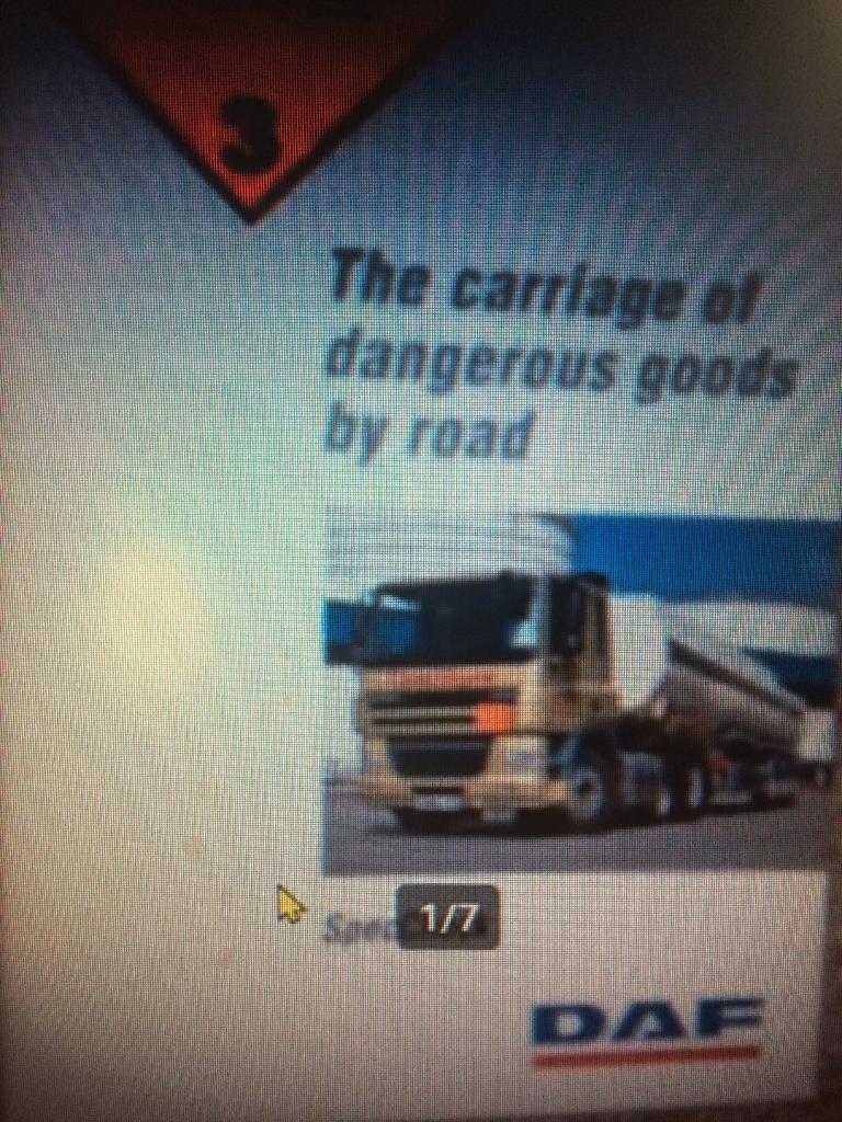DAF The carriage of dangerous goods by road folder brochure, Boeken, Ophalen of Verzenden, Nieuw, Overige merken