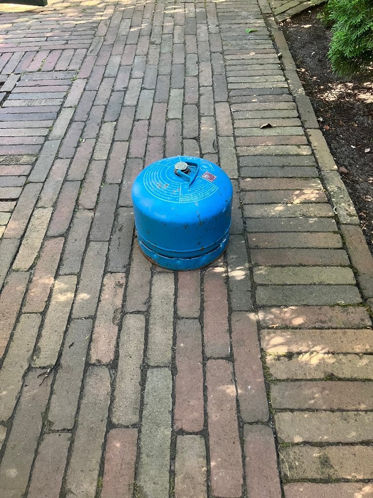 gasfles 904, leeg, hervulbaar, Caravans en Kamperen, Kampeeraccessoires, Ophalen, Zo goed als nieuw