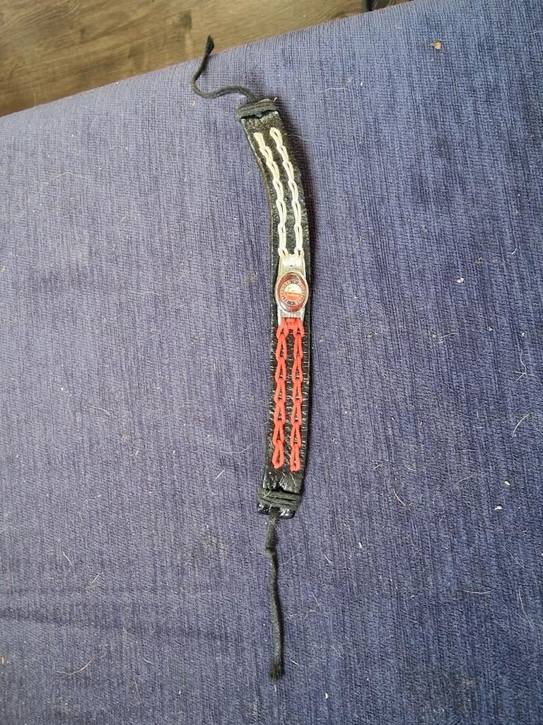 Armband met Feyenoord unieke band, Ophalen of Verzenden, Gebruikt, Leer, Overige merken