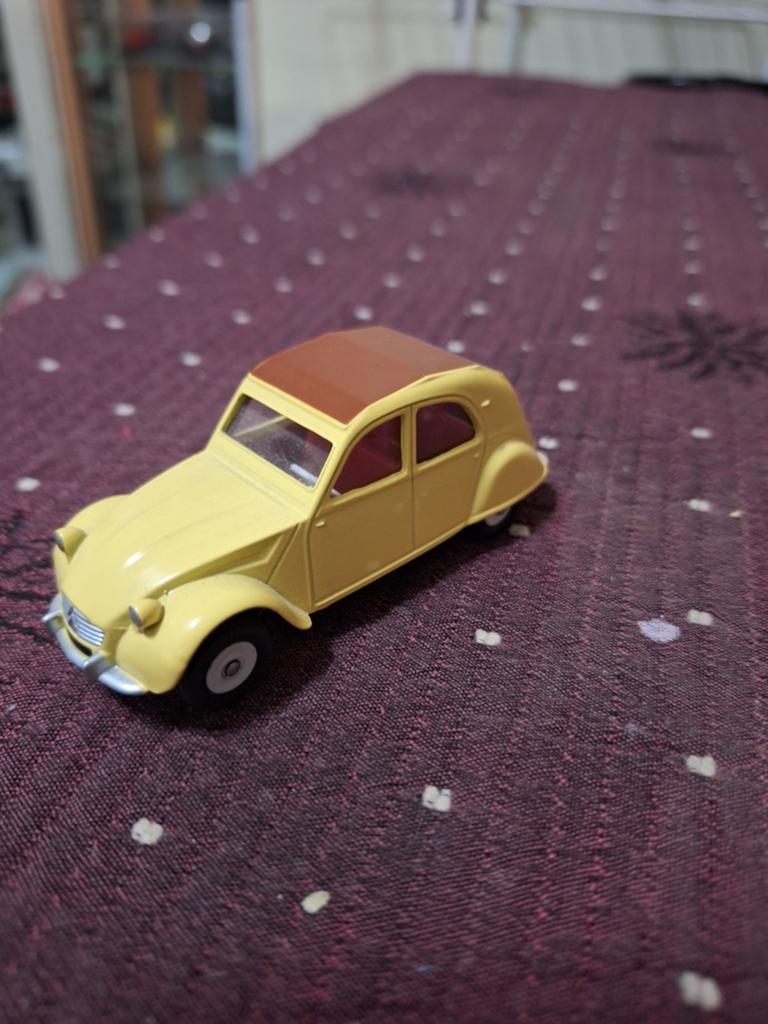 Gele Citroën 2CV Modelauto - Dinky Toys, Ophalen of Verzenden