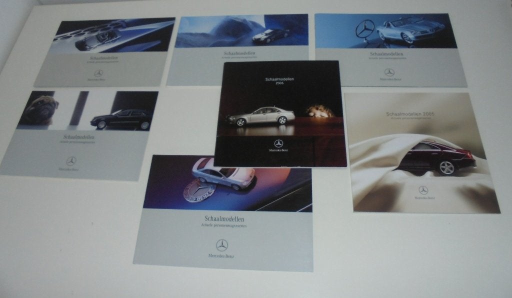 lot van 7 Mercedes miniatuurmodellen brochures, Ophalen of Verzenden, Nieuw, Mercedes