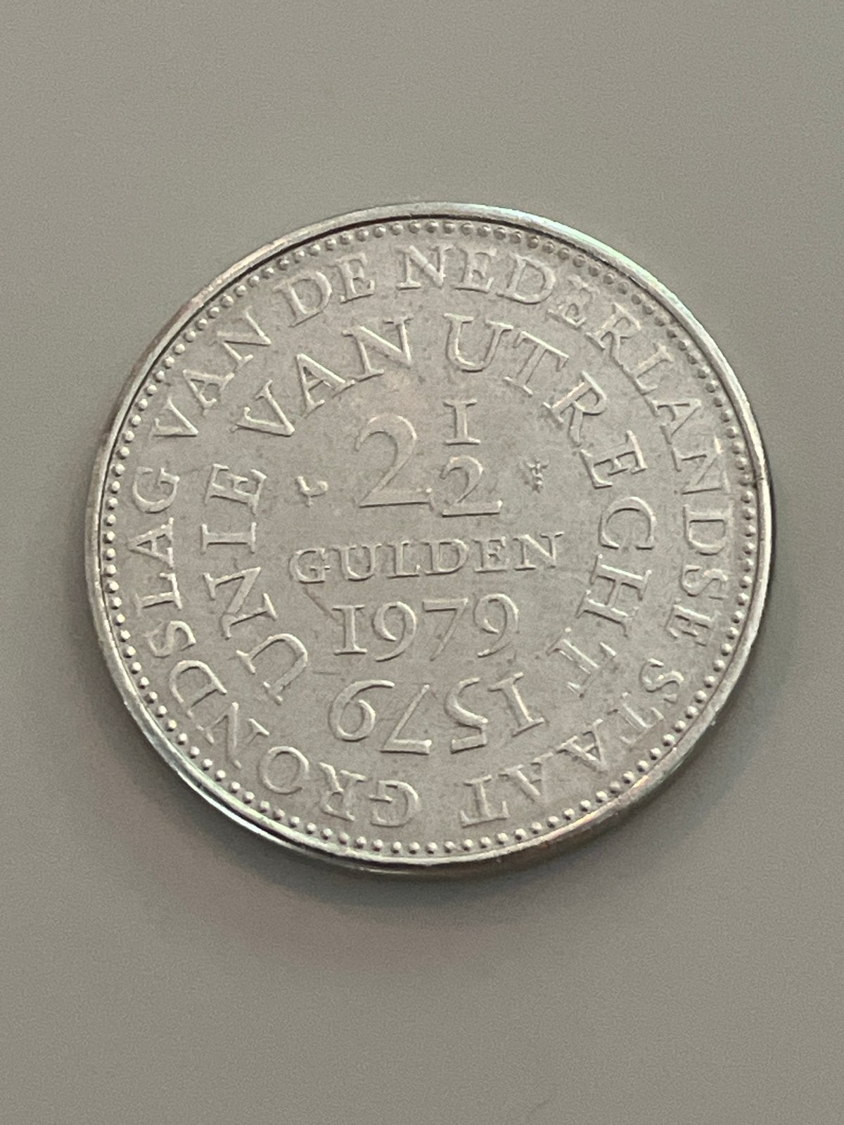 Ongebruikte Rijksdaalder Unie van Utrecht 1979 Juliana, Postzegels en Munten, Munten | Nederland, Ophalen of Verzenden, Koningin Juliana