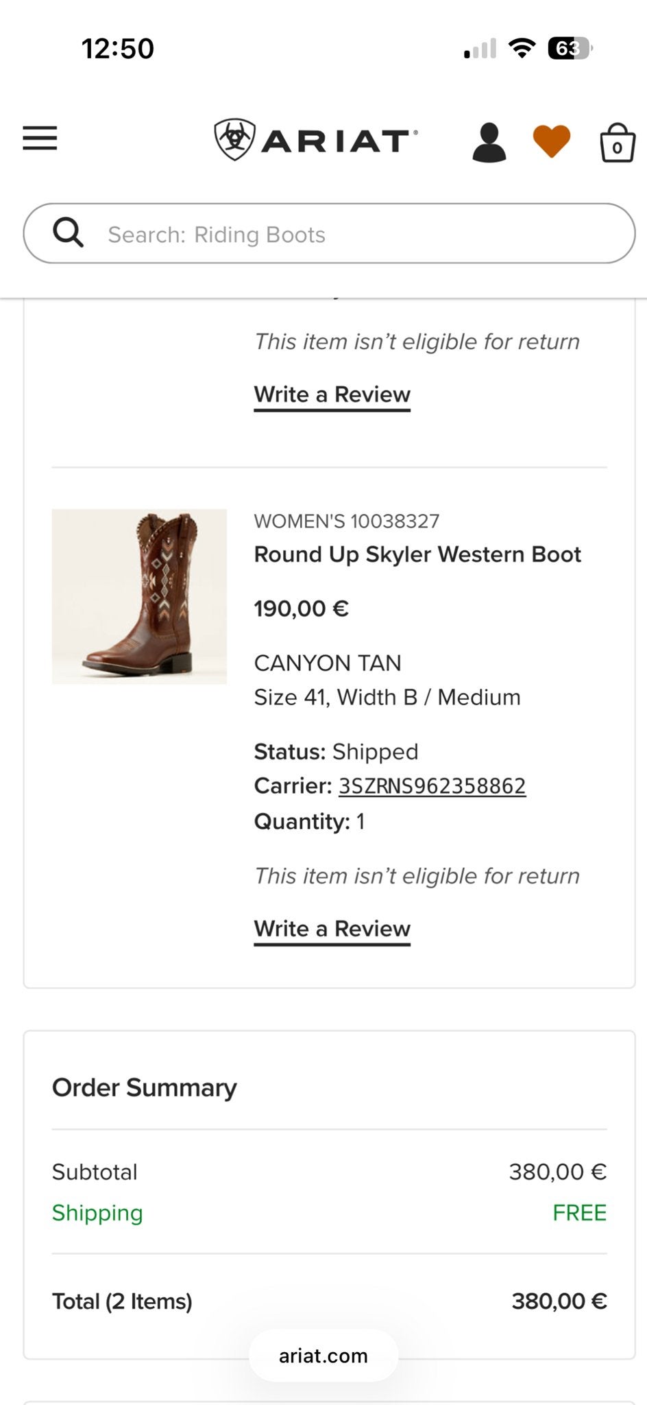 Nieuwe Ariat Round Up Skyler Western Laarzen - Maat 41, Bruin, Overige typen, Nieuw, Ophalen of Verzenden