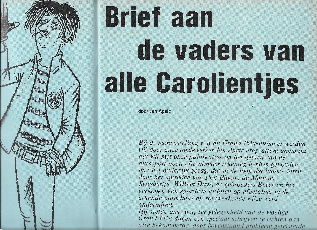 Verhaal van Jan Apetz, tevens extra dik Autovisie GP, 1967, Nieuw, Ophalen of Verzenden, Overige merken, Jan Apetz.