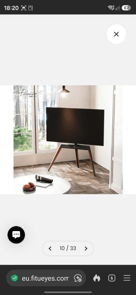 Firtueyes TV Standaard met eikenhout inleg + soundbar beugel, Ophalen, 50 tot 100 cm, Zo goed als nieuw, Minder dan 100 cm