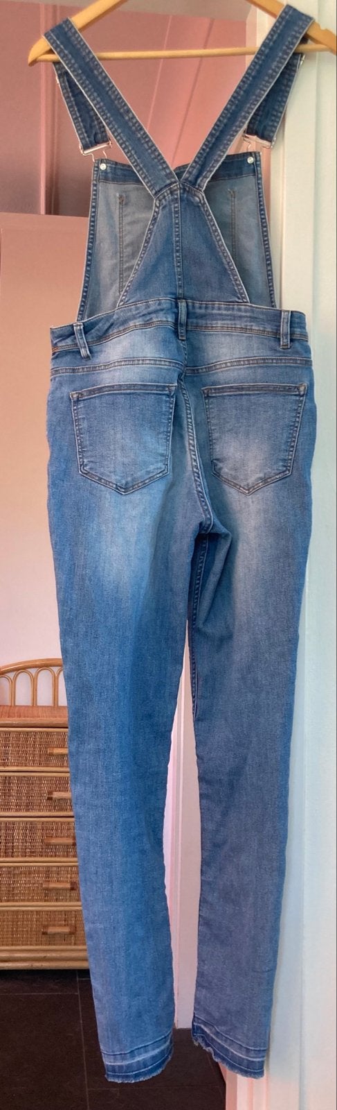 H&M Denim Salopette tuinbroek Maat S, Ophalen, Blauw, Maat 36 (S), Lang