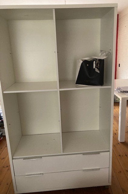 Huiskamer-meubelen zonder zittingen, hoogglans wit-beige, Ophalen, Gebruikt, Overige materialen, Modern