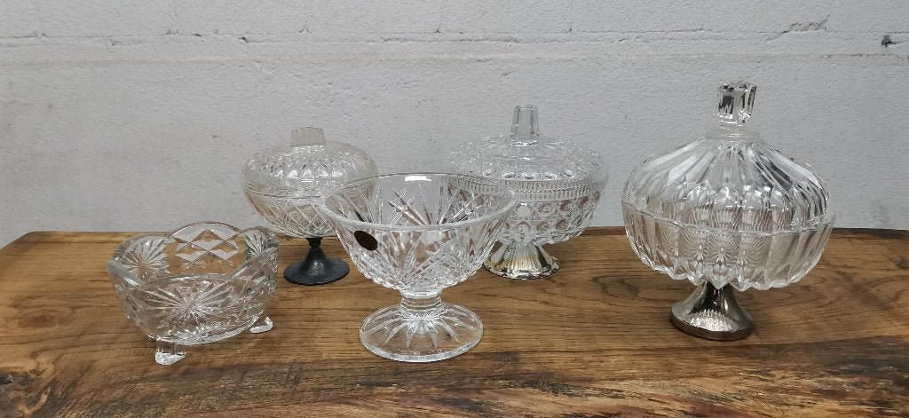 kristal glas partij schalen, glazen, onderzetters, Ophalen