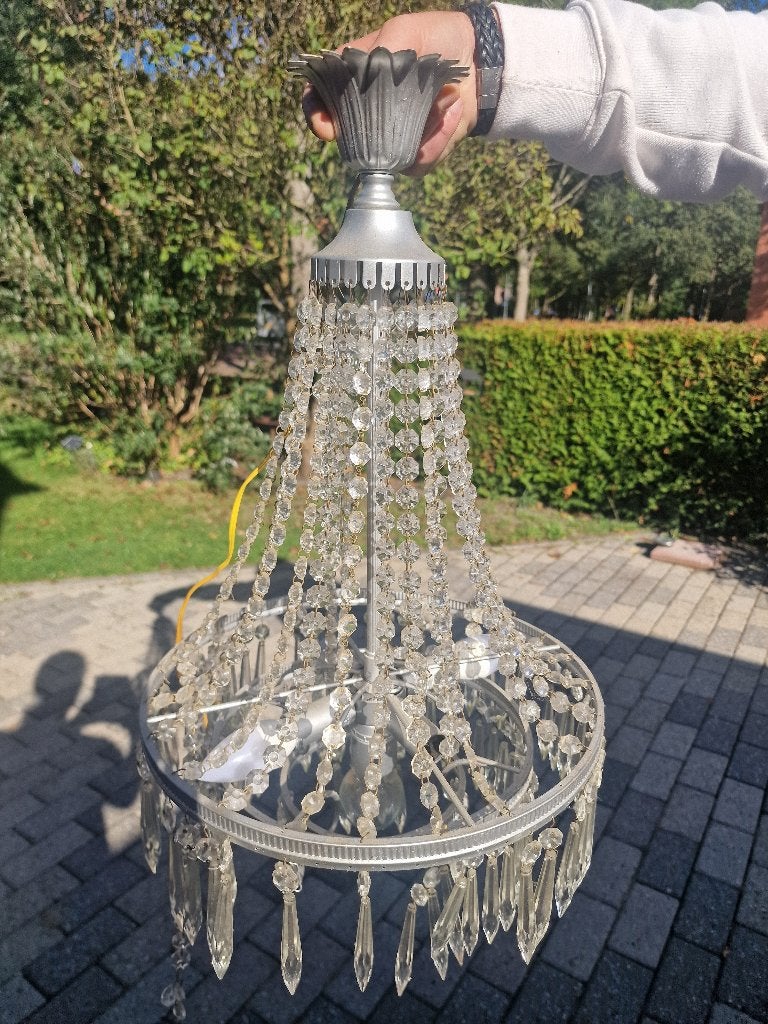Vintage kroonluchter set, Huis en Inrichting, Ophalen, Gebruikt, Glas