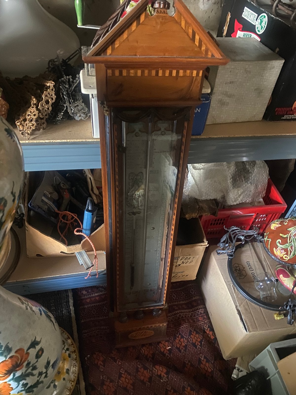Antieke bak barometer, Ophalen of Verzenden